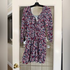 Madewell Amalia floral tiered mini dress